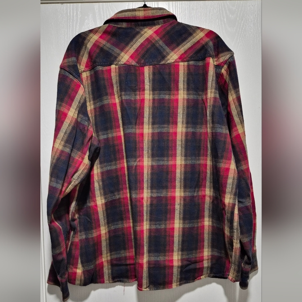 Ariat Mens Hardy Retro Fit Plaid Snap Front Closure Long Sleeve Shirt Size 2XL - Picture 8 of 10